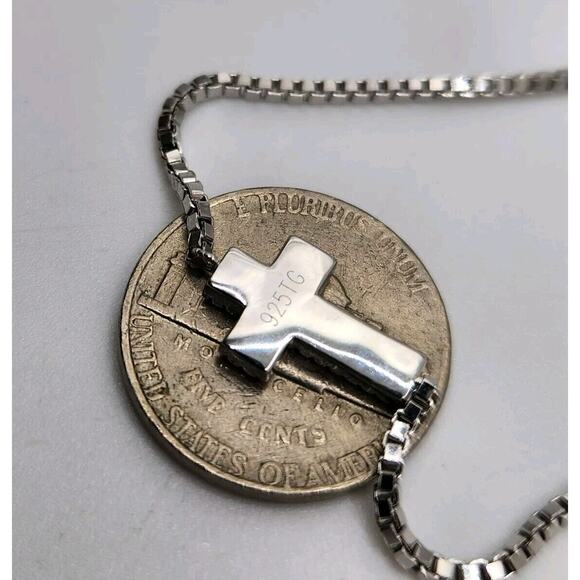 925 Sterling Silver Cross Adjustable Bracelet B - Picture 4 of 5